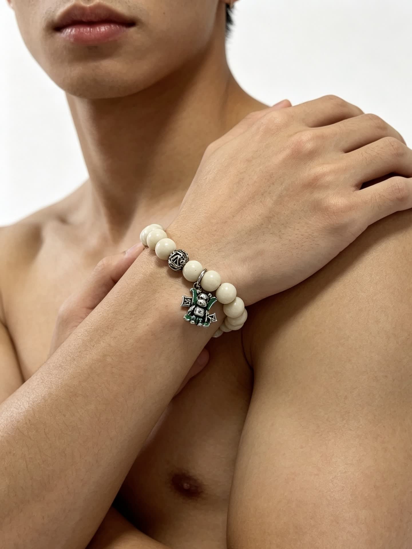 Louis Vuitton Beaded Bracelet with Charm